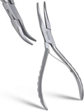 Fish Bone Pliers Curved 6.5" Stainless Steel Japanese Made Needle Nose Pliers for Premium Food Grade Fish Bone Tweezers with Heavy Duty Pin Bone Remover with Non-Slip Grip Fish Deboning Plier.