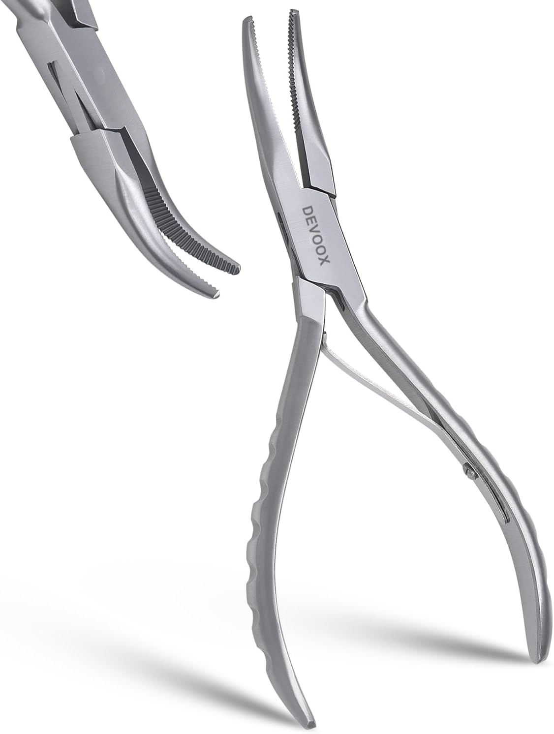 Fish Bone Pliers Curved 6.5" Stainless Steel Japanese Made Needle Nose Pliers for Premium Food Grade Fish Bone Tweezers with Heavy Duty Pin Bone Remover with Non-Slip Grip Fish Deboning Plier.
