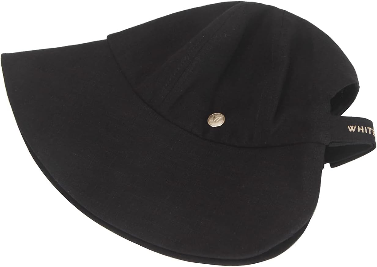WHITE SANDS MOJA Linen Blend Victorian Bonnet Hat Sun Cap, Foldable Summer Visor | NEW Katy