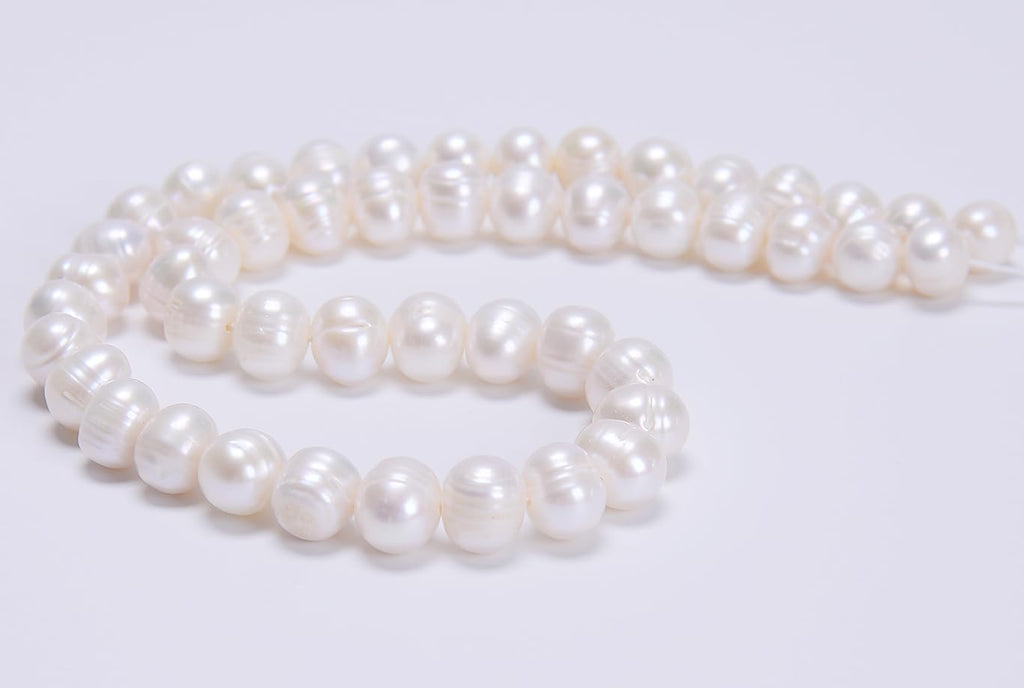 AD Beads Natural Freshwater White Pearl Round Beads 15" 4mm 6mm 8mm 9mm 10mm 11mm 12mm (8-9mm)