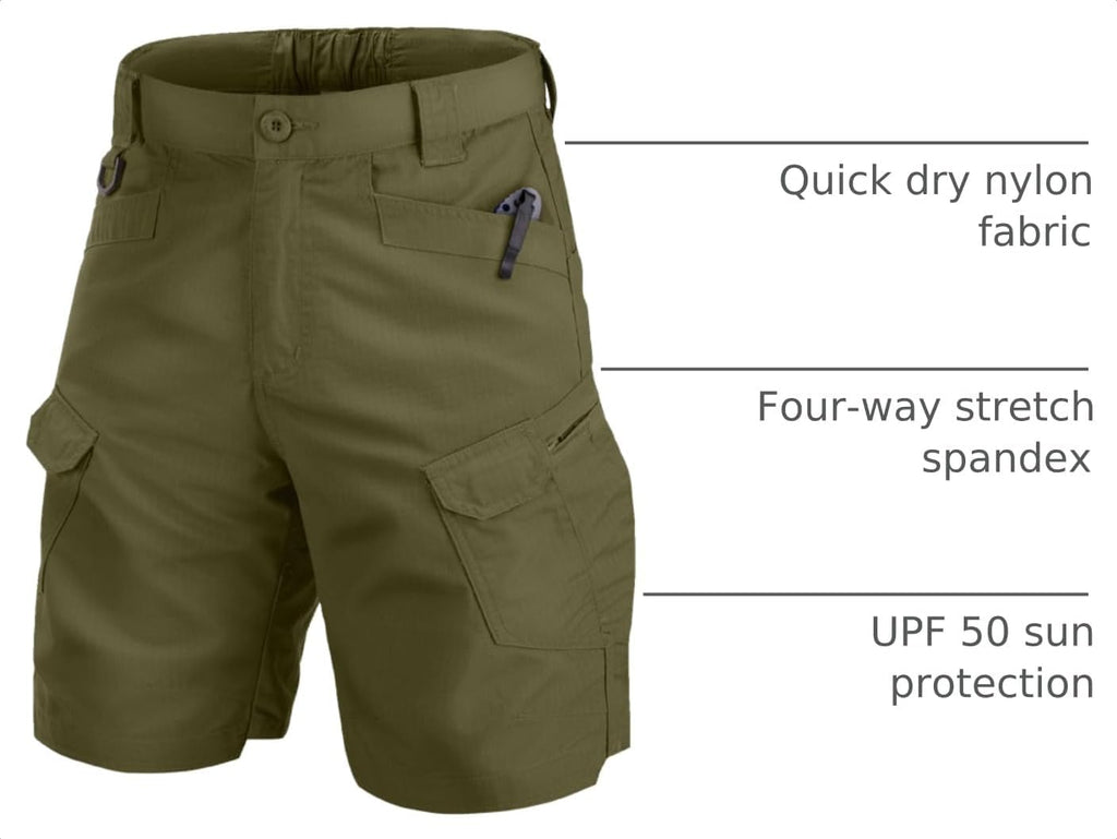 Mens Work Shorts Cargo Tactical Outdoor Wear Resistant Hiking Tool Shorts