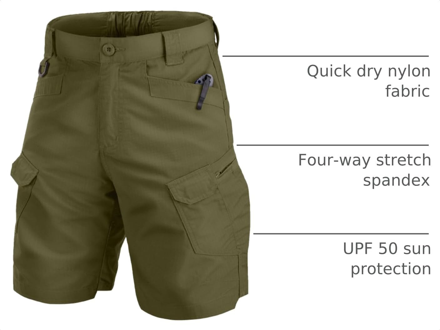 Mens Work Shorts Cargo Tactical Outdoor Wear Resistant Hiking Tool Shorts