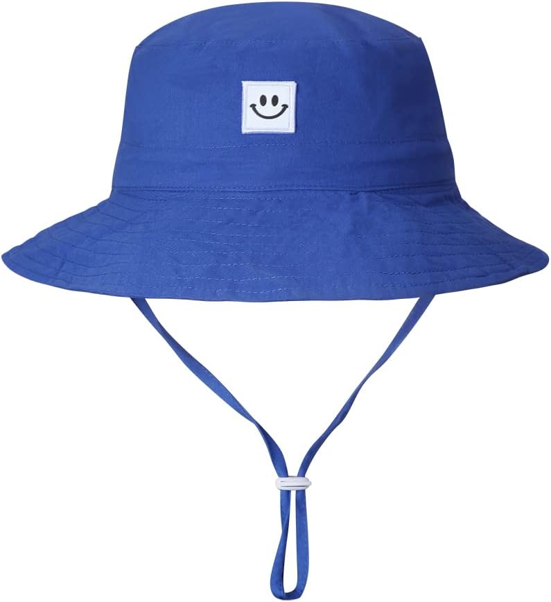 MaxNova Baby Sun Hat Smile Face UPF 50+ Toddler Bucket Hat for Boys Girls 0-7 Years