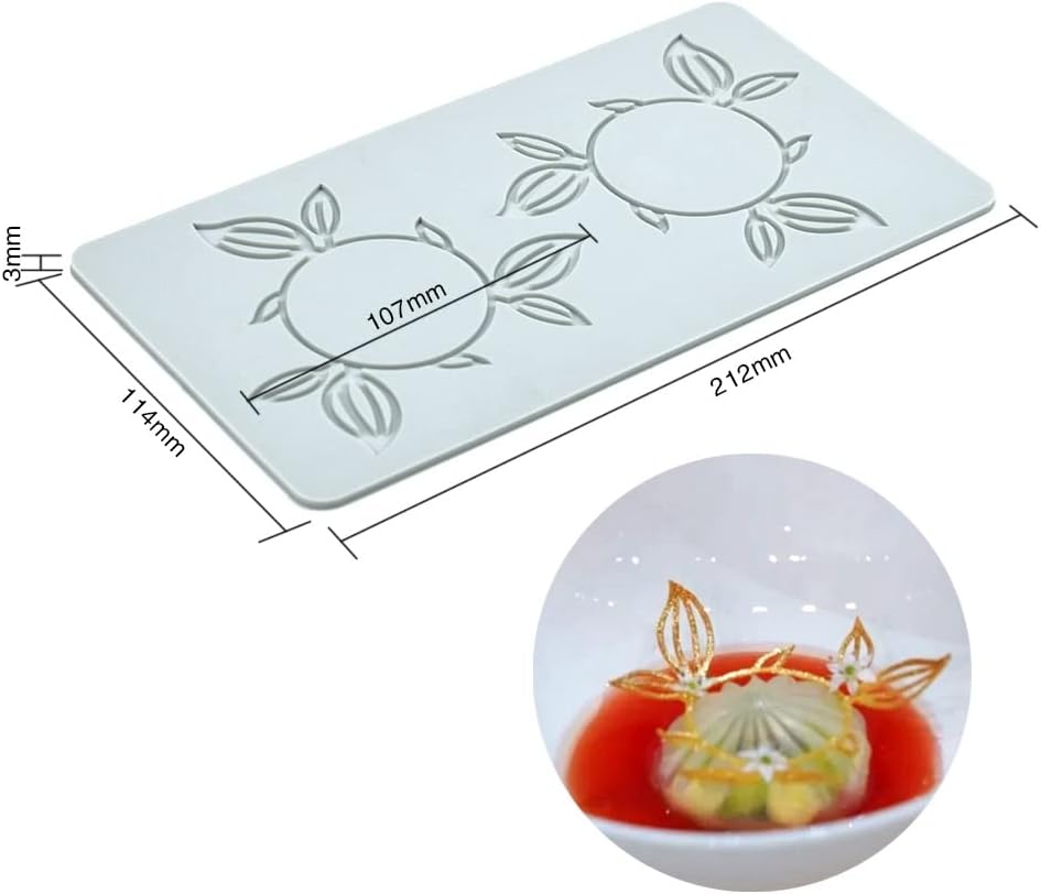 Hollow Leaf Silicone Molds Lover Heart Chocolate Molds Geometry 3D Silicone Mould Chocolate Candy Leaf Mold Sugar Craft Cake Decoration Cupcake Top (R_Leaf_8.48 * 4.56 * 0.12inch)