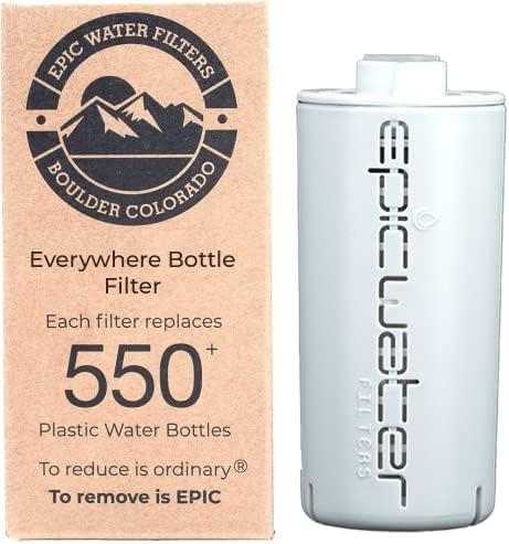 Epic Water Filters Everywhere Bottle Filter Complete Filter | 1-Pack | 75 Gallon Total Life | 3-4 month Supply | Compatible with all Epic Water Bottles | Replaces Everyday and Outdoor