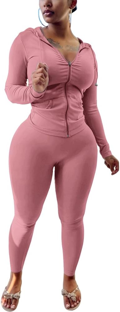 Mrskoala Two Piece Outfits for Women Jogger Sets Workout Sweat Suits Tracksuit Pants Set