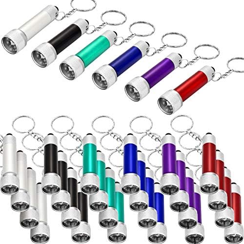 Honoson 30 Pcs Mini LED Keychain Flashlight Bulk