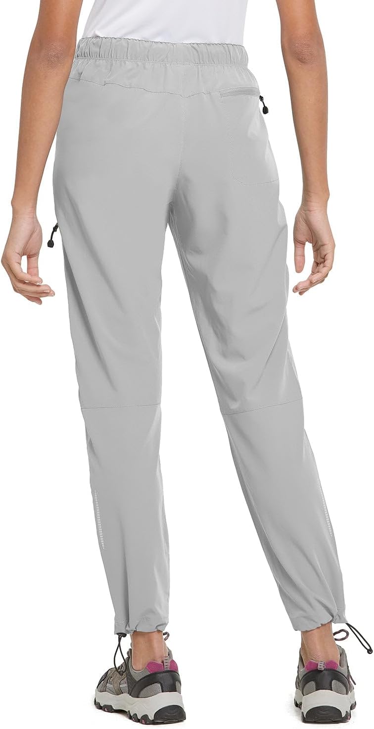 baleaf Women's Hiking Pants Quick Dry Lightweight Water Resistant Elastic Waist Cargo Pants for All Seasons