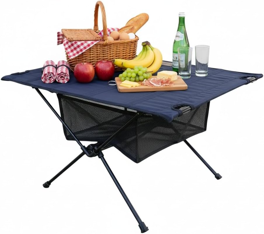 NACETURE Ultralight Camping Table, Foldable Backpacking Table with Mesh