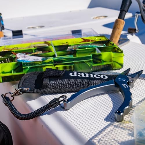 Gambler danco Aluminum Fishing Pliers and Fillet Knife Set, 7.5 Inch Pliers with Tungsten Carbide Cutters, 7 Inch Knife