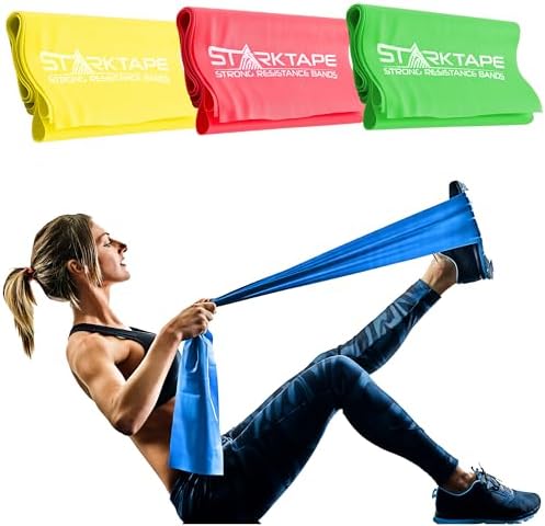 Resistance Bands Set. 3 or 5 Pack Non-Latex Physical Therapy, Professional Elastic Band. Perfect for Home Exercise, Workout, Strength Training, Yoga, Pilates, Rehab, Gym