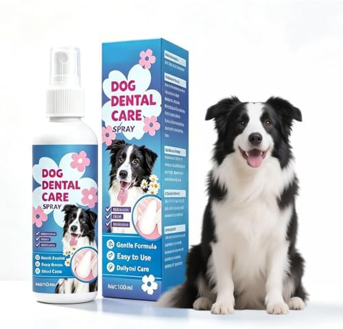 QHZ Oral Spray for Dogs – No Brushing Pet Oral Care Spray for Dogs & Cats, Fresh Breath & Tartar Control, Easy Daily Dental Spray for Dogs Teeth Cleaning,100ml