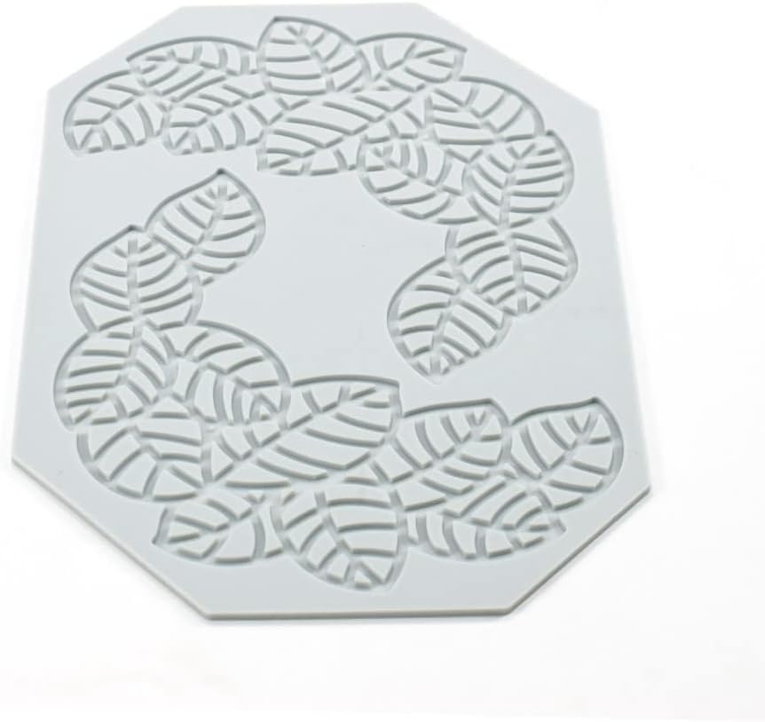 Hollow Leaf Silicone Molds Lover Heart Chocolate Molds Geometry 3D Silicone Mould Chocolate Candy Leaf Mold Sugar Craft Cake Decoration Cupcake Top (H_Leaf_8.12 * 5.68 * 0.12inch)