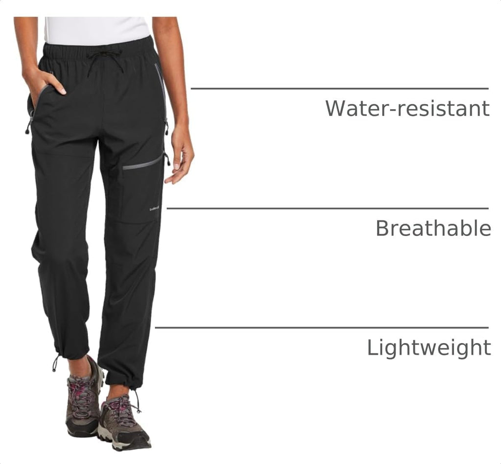 baleaf Women's Hiking Pants Quick Dry Lightweight Water Resistant Elastic Waist Cargo Pants for All Seasons