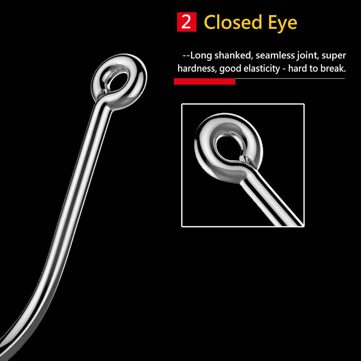 AMHDV 200pcs Forged Long Shanked Fishing Hooks for Saltwater Freshwater, Long Shank Octopus Fish Hook
