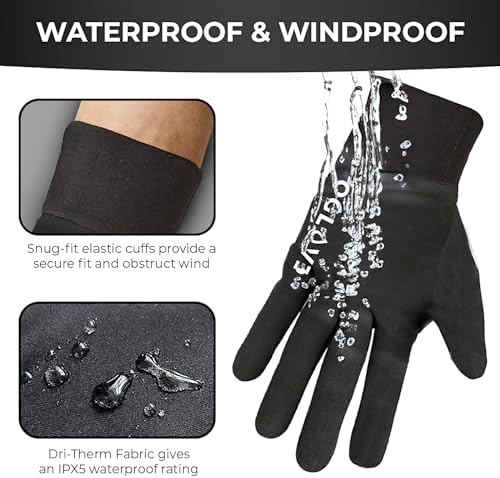 OGLOVE Waterproof Thermal Sports Gloves, Touchscreen Sensitive Field Gloves for Football, Soccer, Rugby, Mountain Biking, Cycling, Fishing and More
