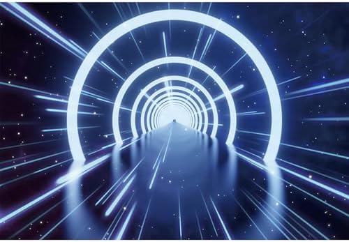 7x5ft Future Tunnel Backdrop Science Fiction Theme Space Interstellar Travel Time Tunnel Photography Background Club Party Space Time Tunnel Decor Banner Adult Portrait Wallpaper