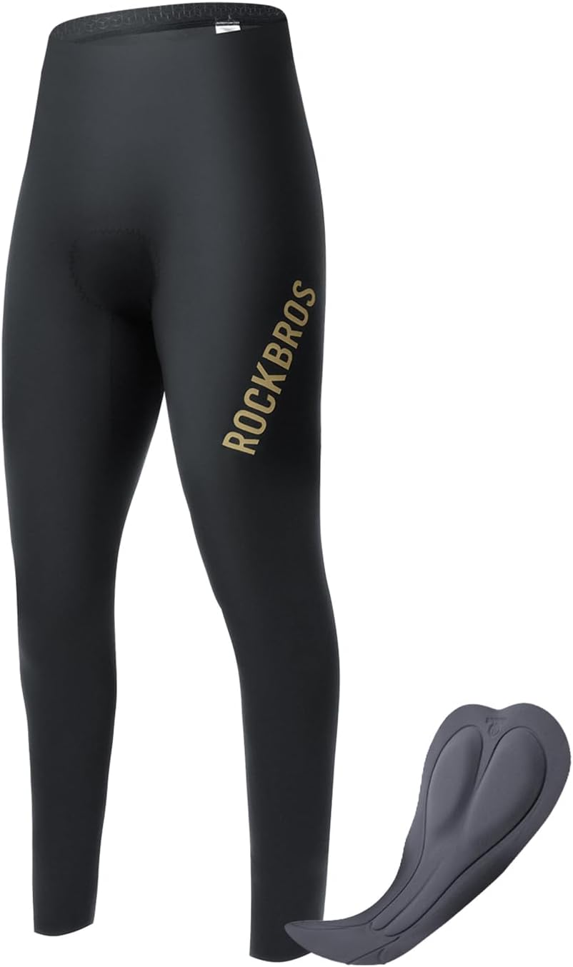 ROCKBROS Men's Padded Cycling Pants 4D Chamois Bike Tights Road MTB