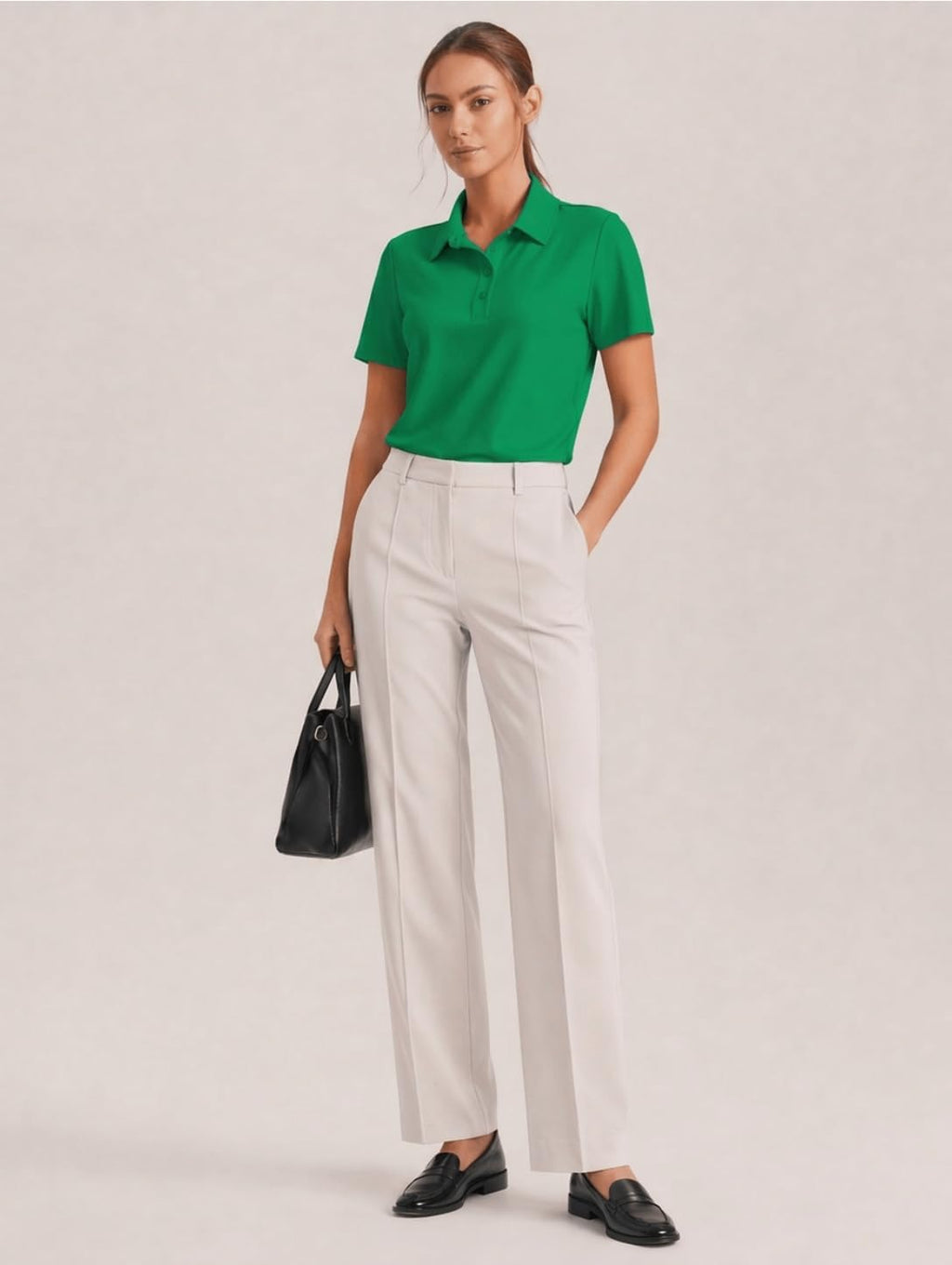 PINSPARK Womens Golf Shirt 4-Button UPF 50+ Quick Dry Collared Polo Shirts