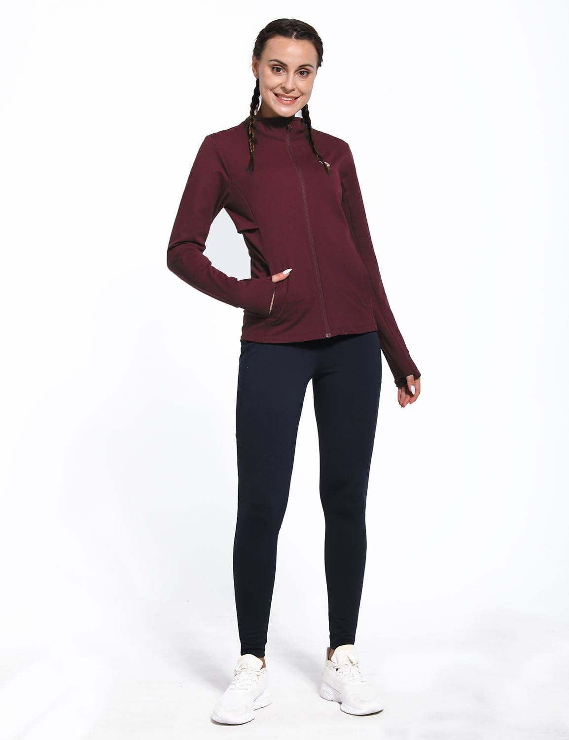 baleaf Women's Fleece Running Jacket Winter Gear Water Resistant Cycling