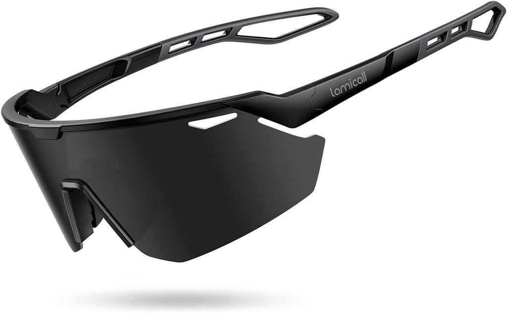 Lamicall 24g Polarized Sports Sunglasses for Men Women - UV400 Protection Sun Glasses for Baseball Running Cycling Fishing