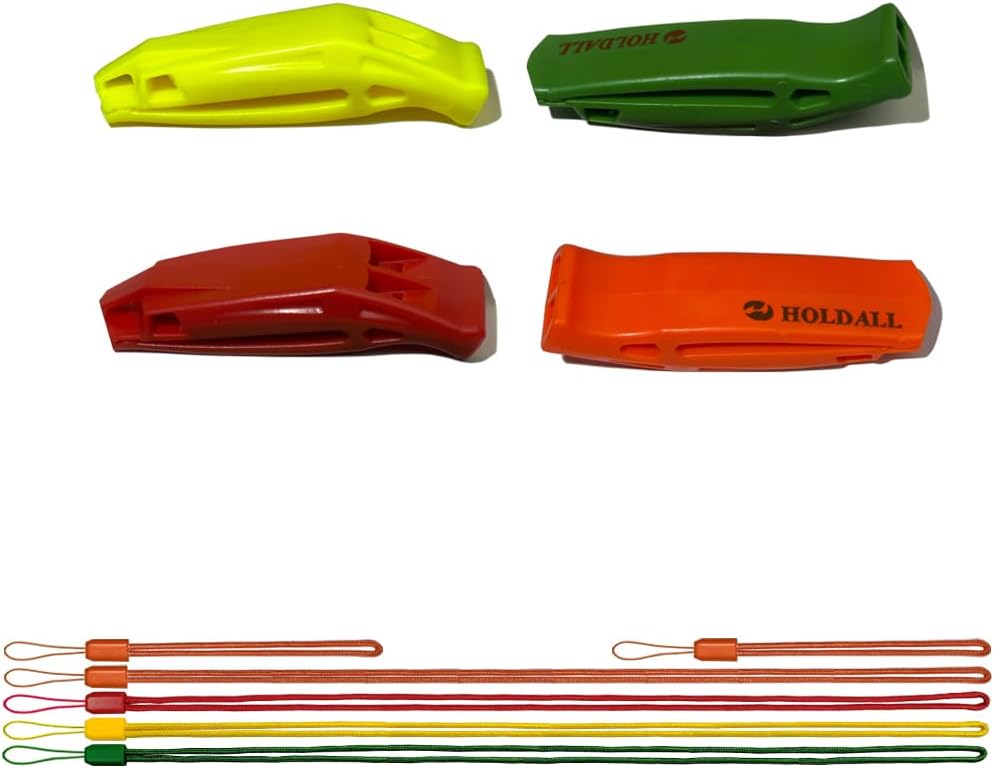 Emergency Safety Whistle with Lanyard, Loud Pea-Less Survival Whistles for Boating Kayaking Life Vest Paddle Board Rescue Signaling.