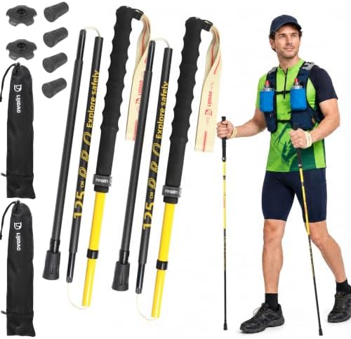 Carbon Fiber Hiking Poles Collapsible Lightweight，2 Pack