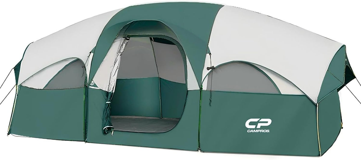 CAMPROS CP 8 Person Camping Tent, Room Divider, Rainfly, Weather Resistant
