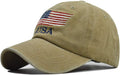 Washed American Flag Baseball Cap Adjustable Sun Dad Gift Hats for Unisex