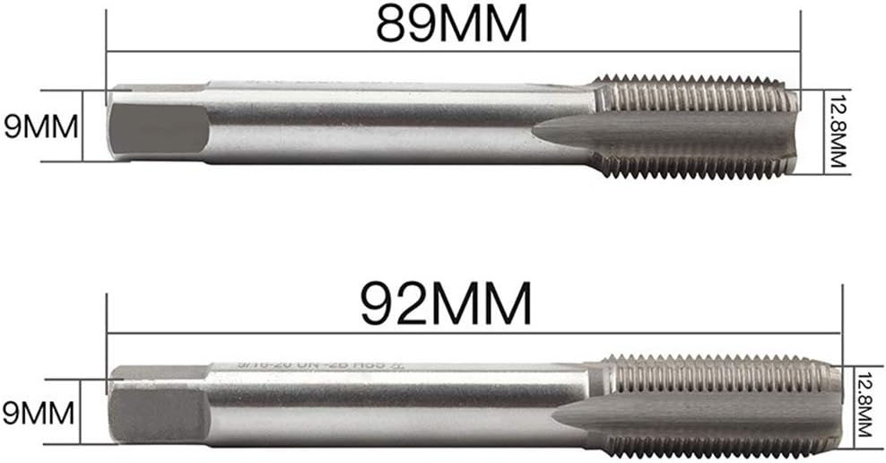 Threaded HSS Tap Set, 9/16''-20 Bicycle Crank Repair HSS Left and Right Threaded Taps for Bicycle Crank Repair,Durable Thread Tap Pedal Repairs Tool,1 Pair(Left & Right)