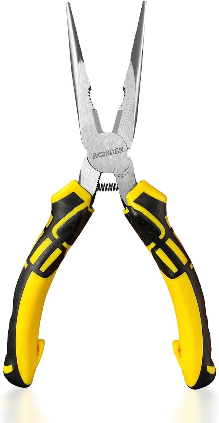 BOOSDEN 5 Inch Small Needle Nose Pliers Mini Jewelry Plier 5 Pack