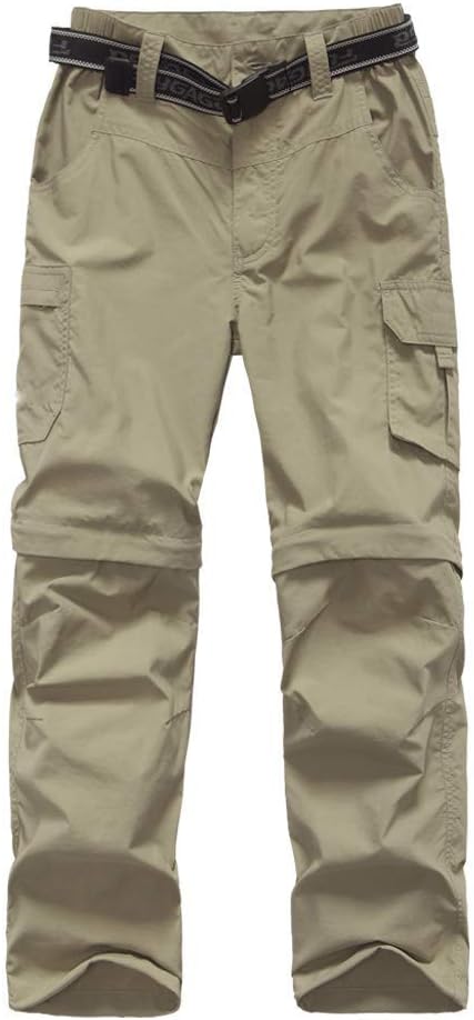 JOMLUN Boy’s Scout Pants Convertible Hiking Quick Dry Zip Off Pants Outdoor Climbing Casual Trouser Kids Youth Cargo Pants