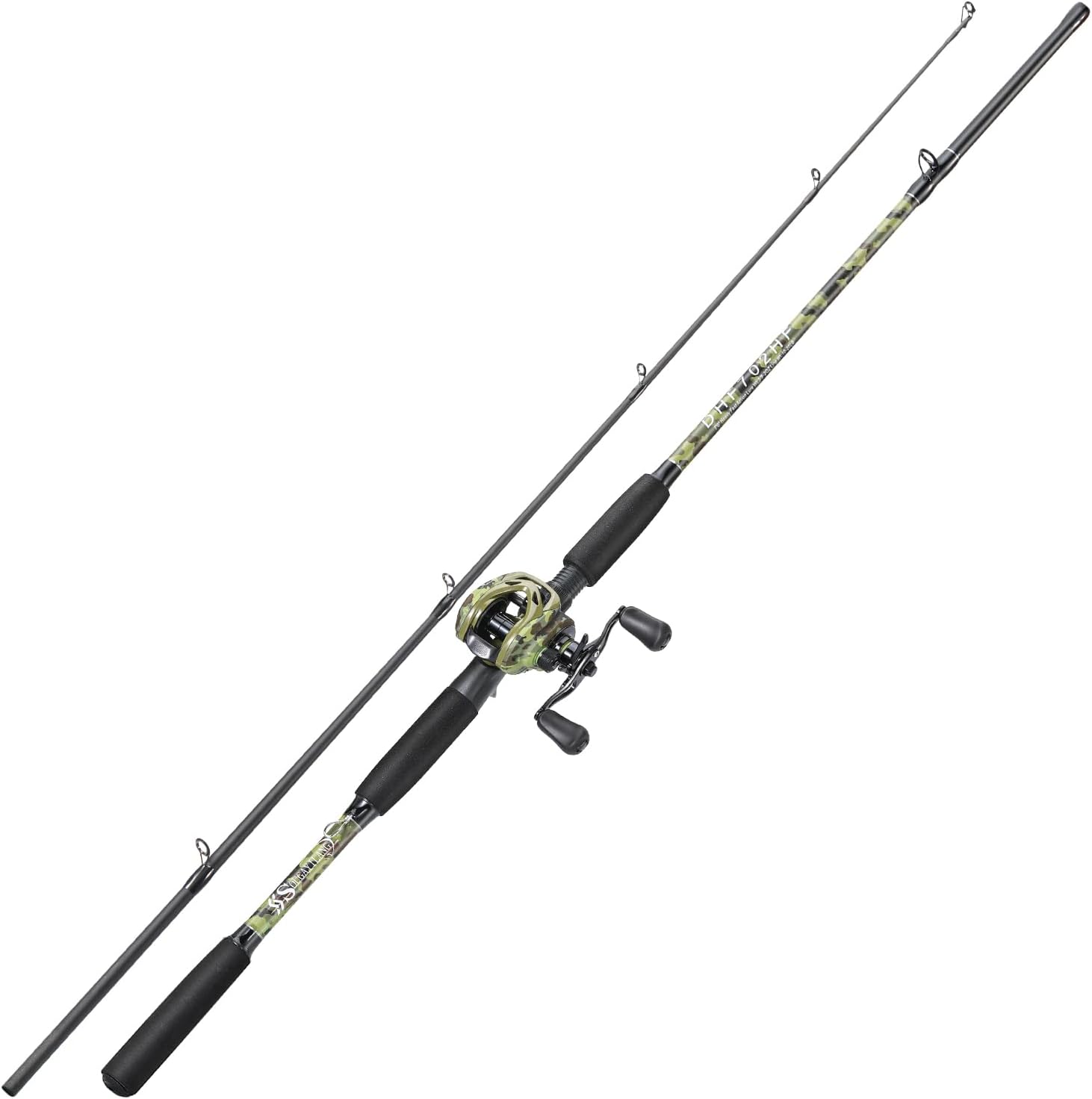 Sougayilang Fishing Pole Casting Reel Combo with Durable Rod Handle, Medium Heavy for Catfish Salmon and Steelhead- 7'0"