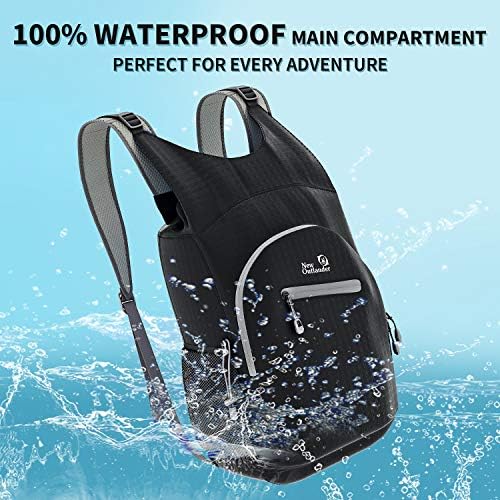 Outlander 100% Waterproof Hiking Backpack Lightweight Packable Travel Daypack