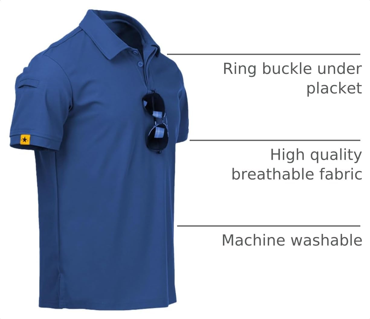 SCODI Mens Polo Shirts Short Sleeve Athletic Casual Golf Collared T-Shirt