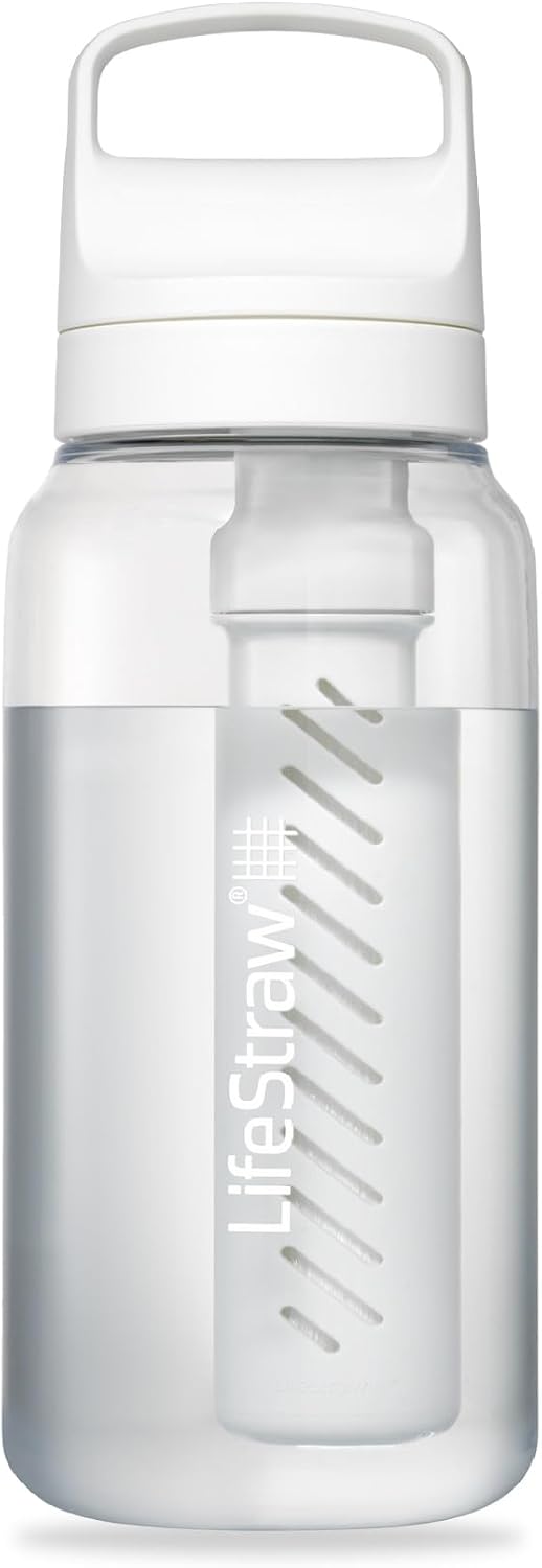 LifeStraw Go Series BPA-Free Water Filter Bottle, 1 L, Clear