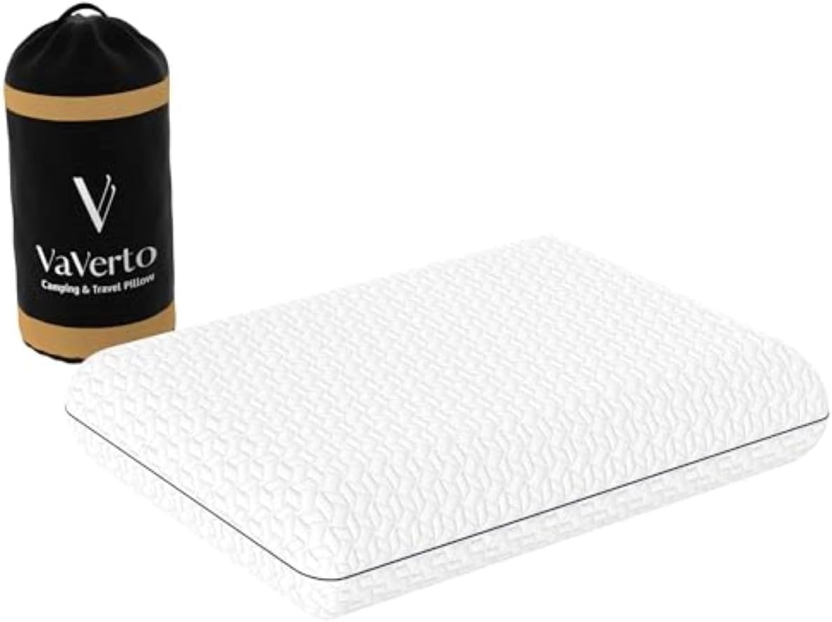 Vaverto Camping Pillow - Backpacking Memory Foam Travel Pillow 1-Pack