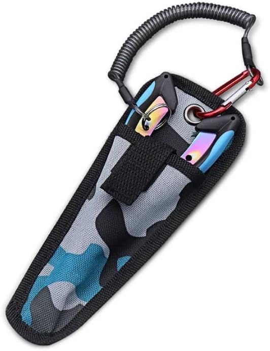 Premium Saltwater & Freshwater Fishing Pliers – Rainbow Titanium-Coated Rust-Resistant Multi-Tool with Tungsten Carbide Line Cutters, Split-Ring Tip, Non-Slip Ergonomic Grip & Coiled Lanyard