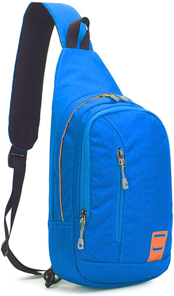 Peicees Small Sling Backpack Waterproof Unisex Shoulder Bag Chest Crossbody Daypack