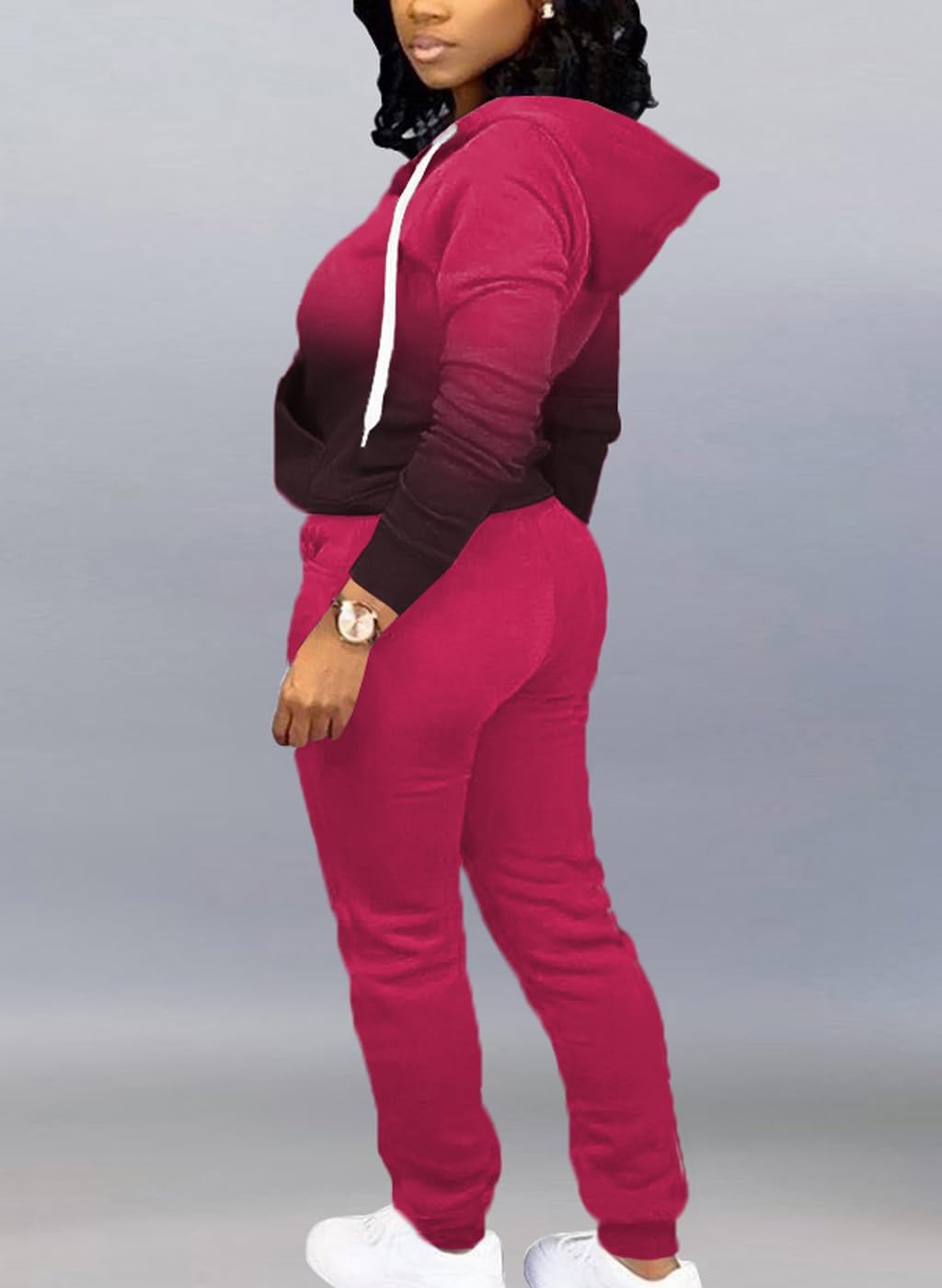 Mrskoala Two Piece Outfits for Women Tracksuit Sweat Suits Workout Sets Loungewear with Pocket