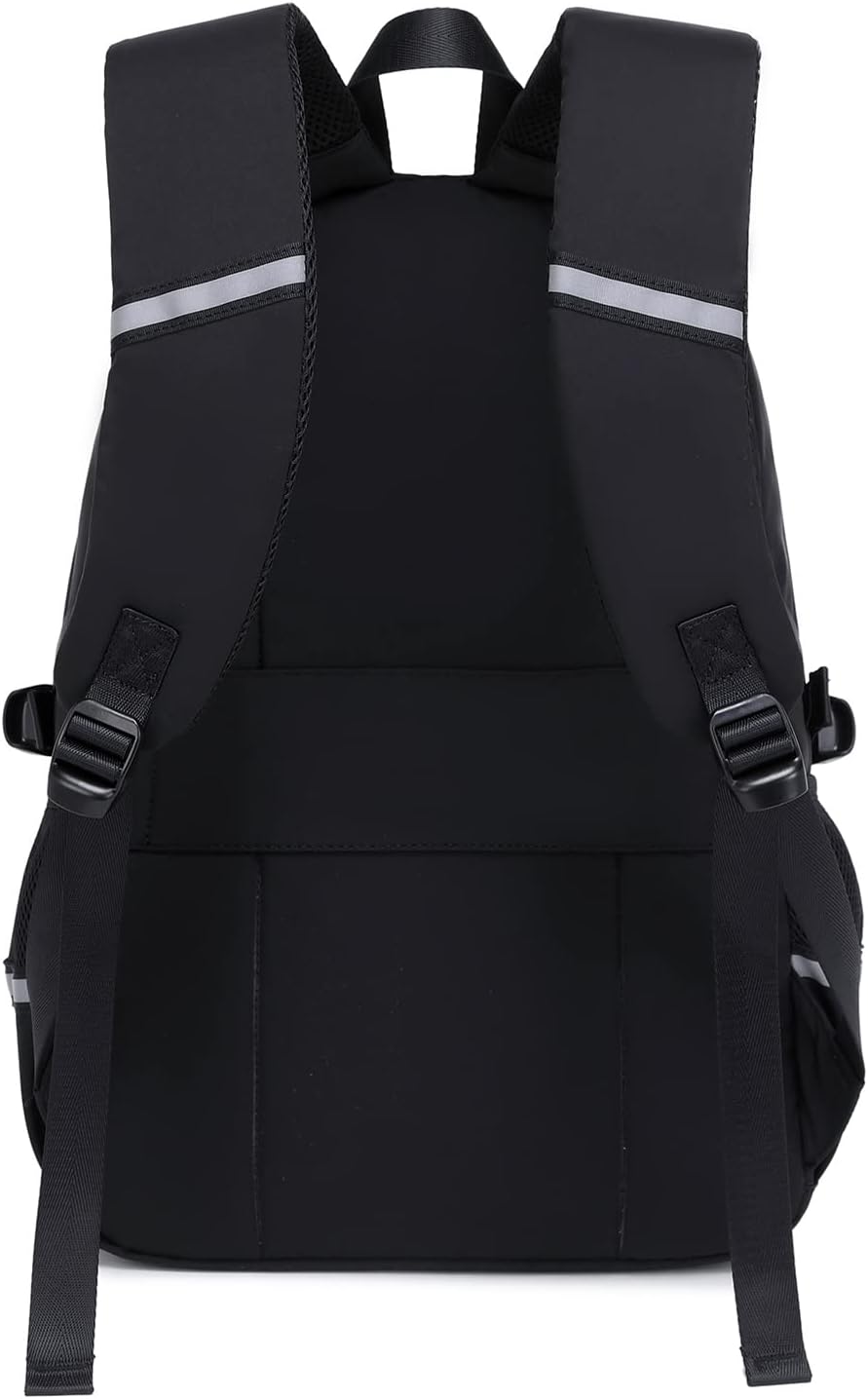 abshoo Big Student Laptop Backpack For College Women Middle High School Teen Girls Bookbag Travel Daypack (Black)