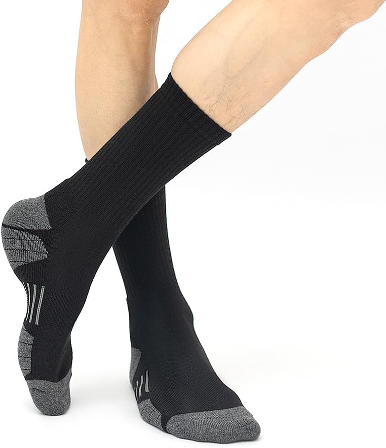 JOYNÉE 8 Pairs Mens Athletic Crew Socks Cushion Running Work Breathable Outdoor Socks for Men