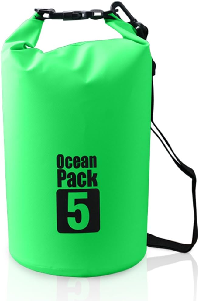 Dry Sack/Waterproof Bag for Boating, Kayaking, Hiking, Snowboarding, Camping, Rafting, Fishing and Backpacking (Dark Green, 30L)