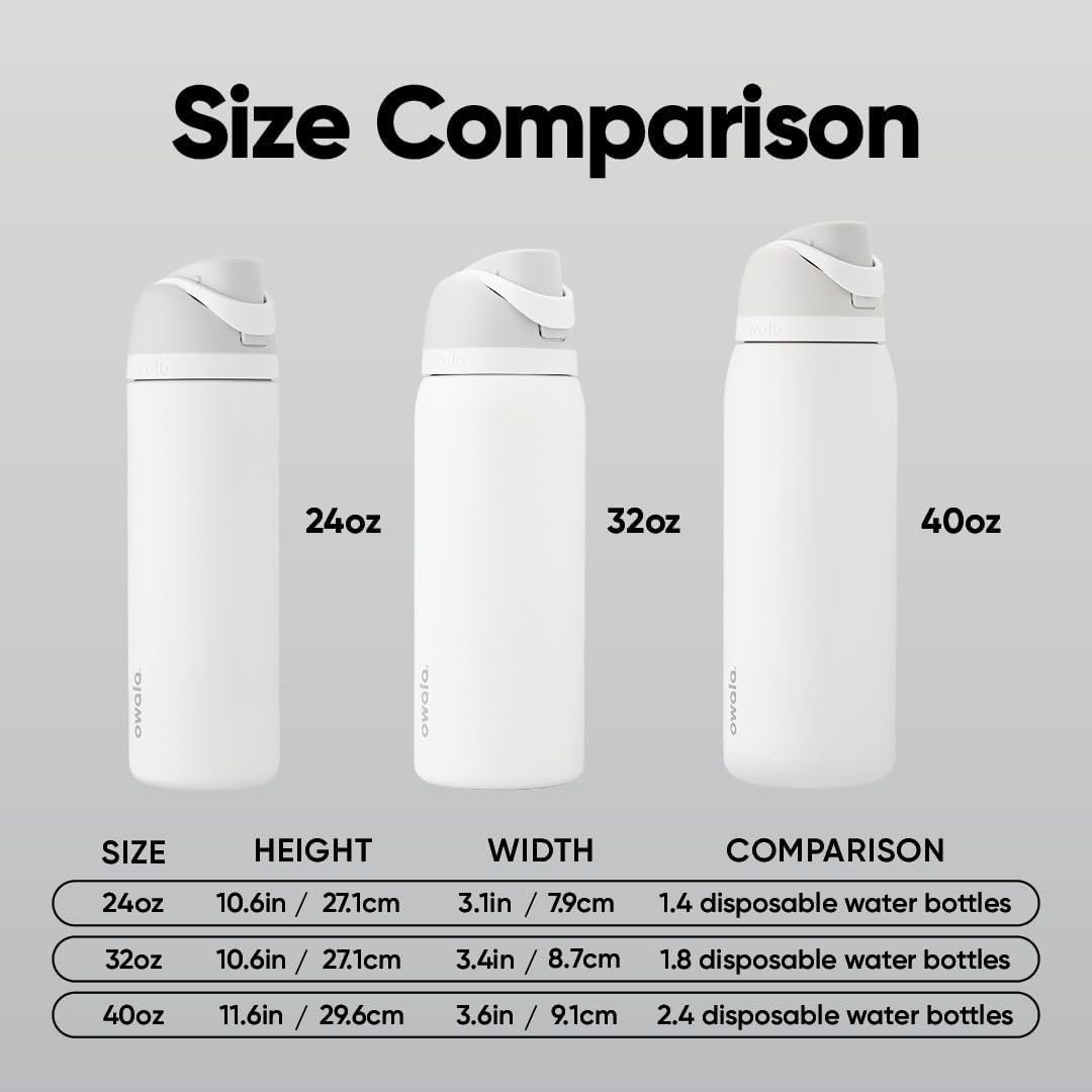 Owala FreeSip Stainless Steel Water Bottle 40 oz Crown Jewel