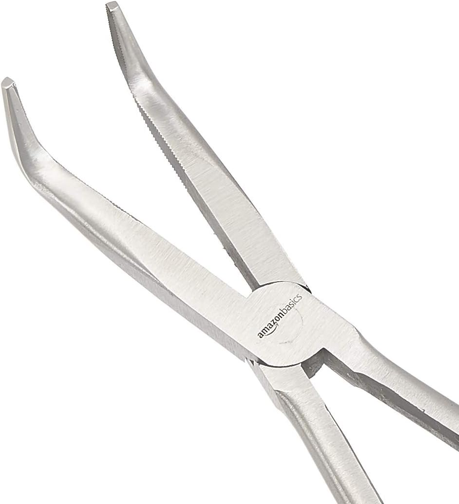 Amazon Basics Extra Long Reach Needle Nose Pliers Tool Set for Narrow Spaces, Versatile, 3-Piece, Black