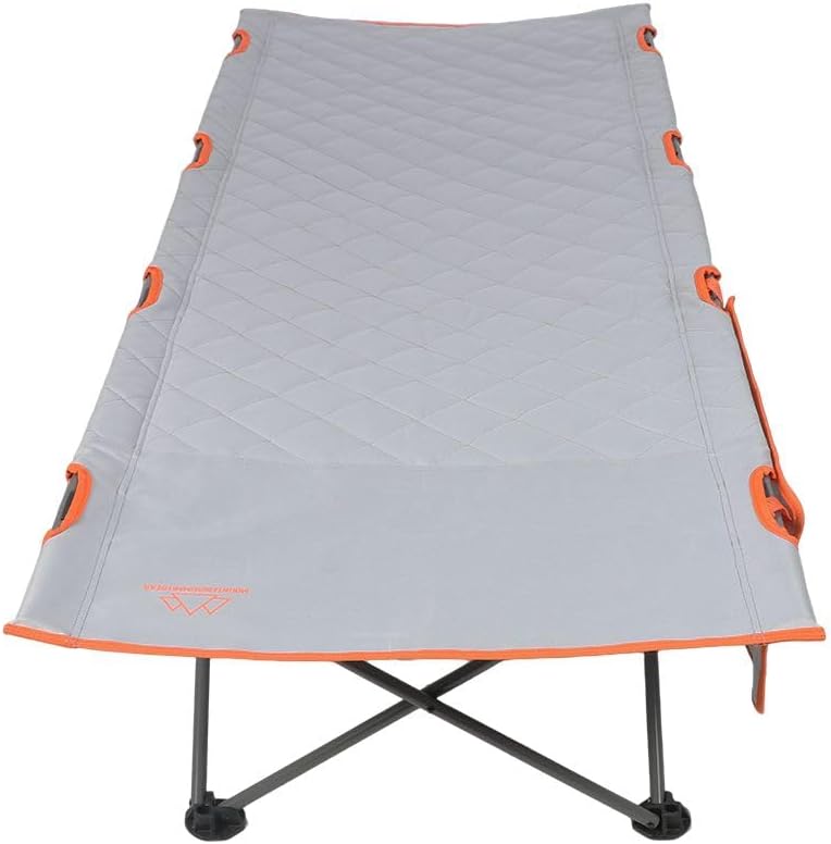 MOUNTAIN SUMMIT GEAR Horizon Camping Cot in Quilted Large or EZ Setup, 300 lb Capacity, Easy Fold Steel Frame with Carry Bag