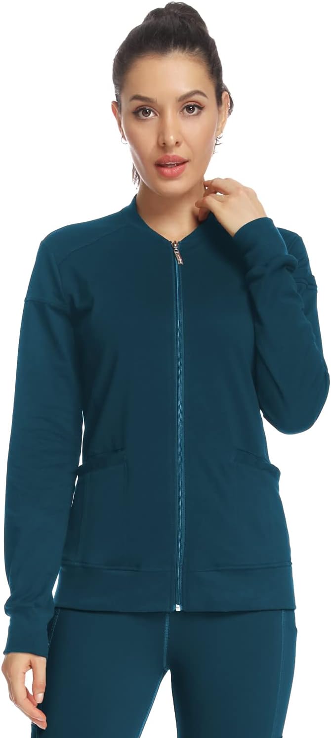 JEYONG Women's Zip Front Warm-Up Jacket