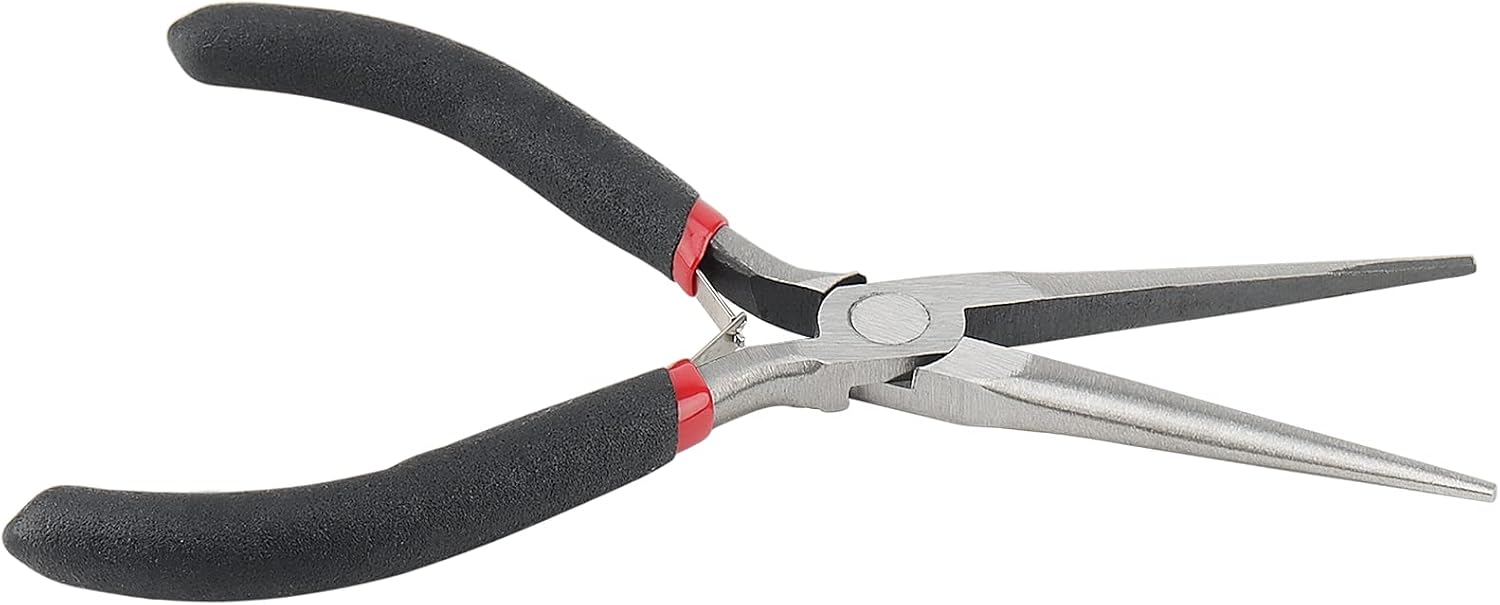 10 PCS 6 Inch Extra Long Needle Nose Pliers, Mini Precision Jewelry Pliers with Comfort Grip, Needle Nose Pliers for Jewelry Making, Repair, Crafts
