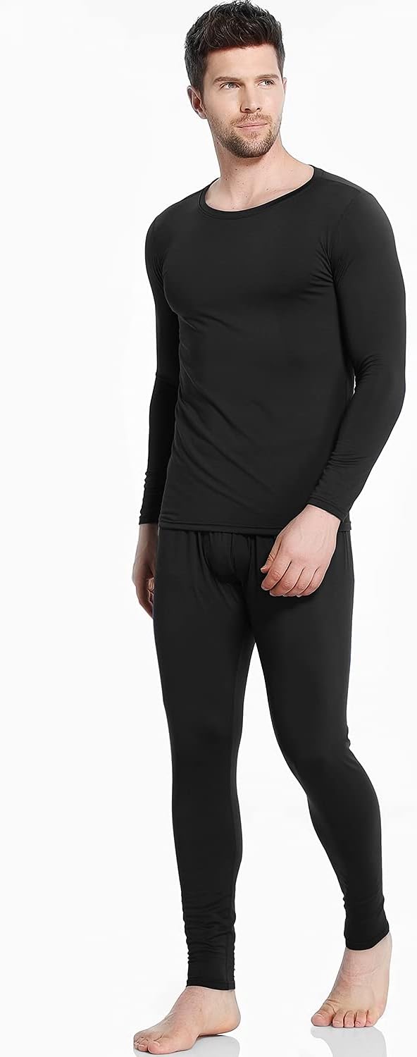 Thermal Underwear for Men Long Johns Set Fleece Lined Winter Cold Weather