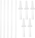 BESPORTBLE 5 Sets Reusable Sports Water Bottle Straws with Silicone Connector and PP Tube Straight Replacement for Household Bottles Portable Drink Dispenser Accessories